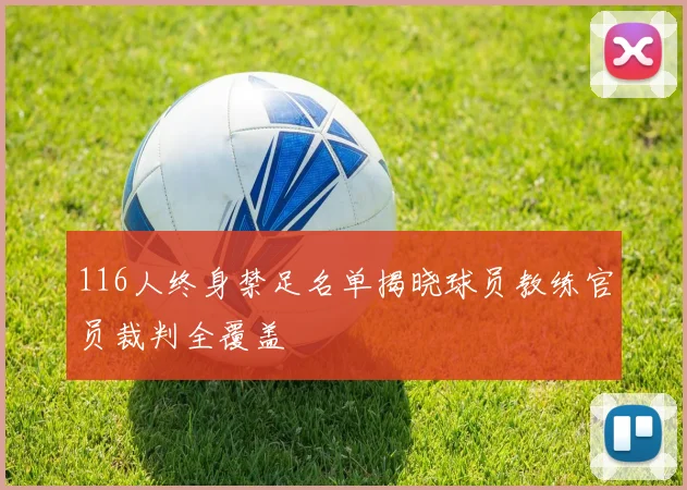 116人终身禁足名单揭晓球员教练官员裁判全覆盖